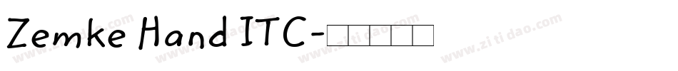 Zemke Hand ITC字体转换
